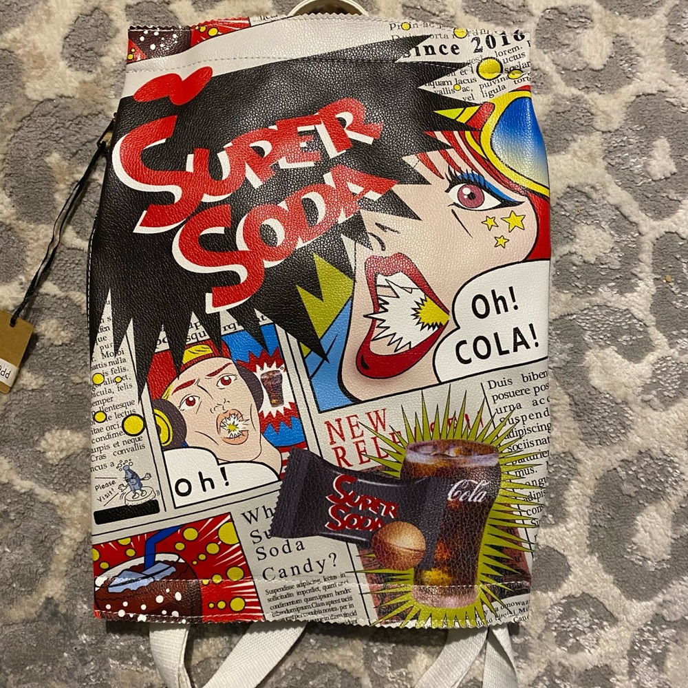 Colorful Comic Print Backpack